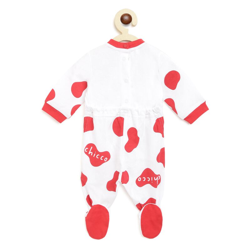 Infant Natural Printed Nappy Opening Babysuit image number null